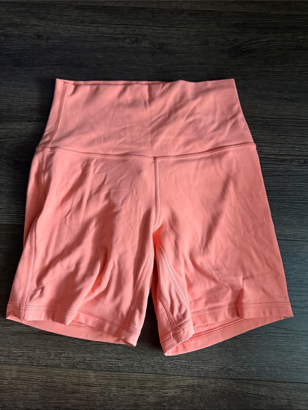lululemon athletica Coral Pink High-Rise Bike Shorts
